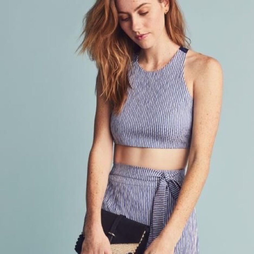 Flagpole- Kate Striped Crop Top